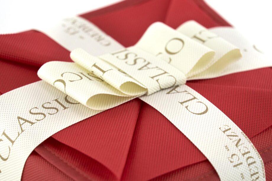 Nastro sac cadeau porta panettone stampato
