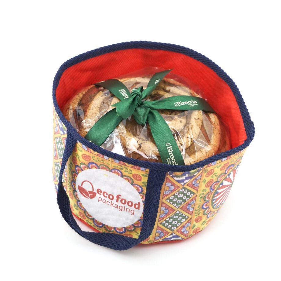 cestino porta panettone pandoro eco food packaging personalizzato