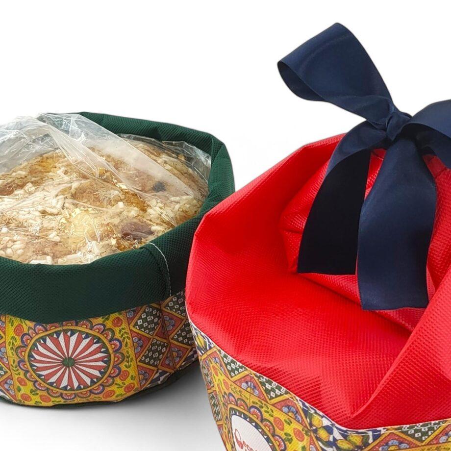 Confezione per panettone con nastro